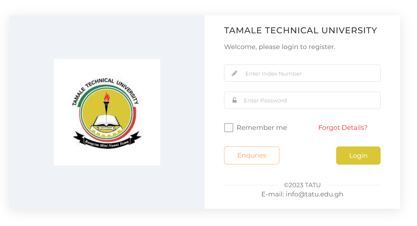 How to Login to the TATU student portal