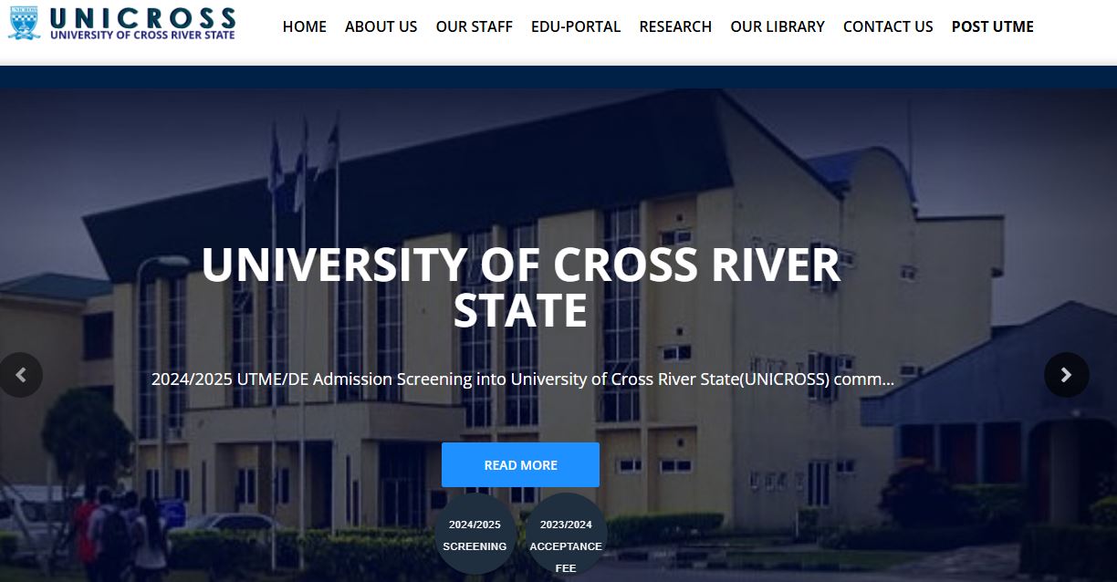 How To Check UNICROSS Admission List On School Portal