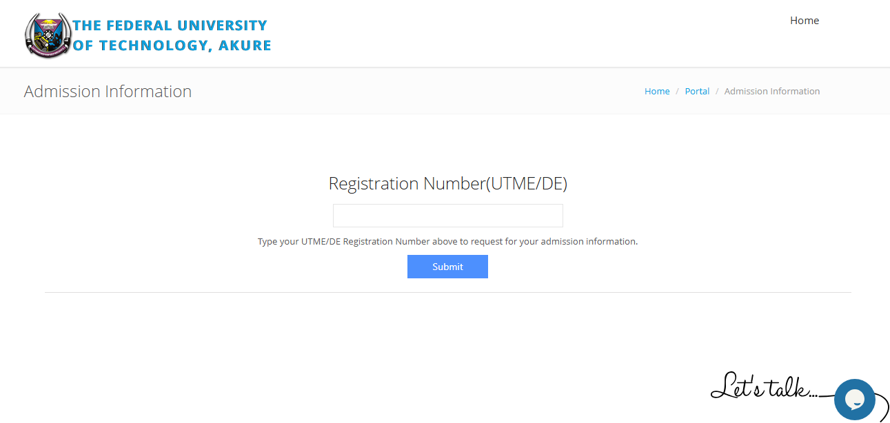 How To Check FUTA Admission List On School Portal